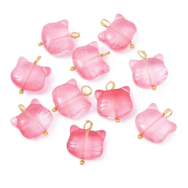 10Pcs Glass Pendants