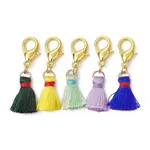5Pcs 5 Colors Nylon Thread Tassel Pendant Decorations