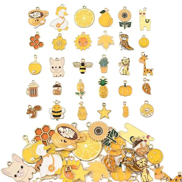 30Pcs 30 Styles Zinc Alloy Pendants