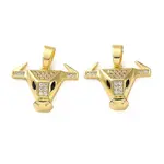 Brass Micro Pave Cubic Zirconia Pendants