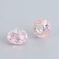Faceted Glass European Beads