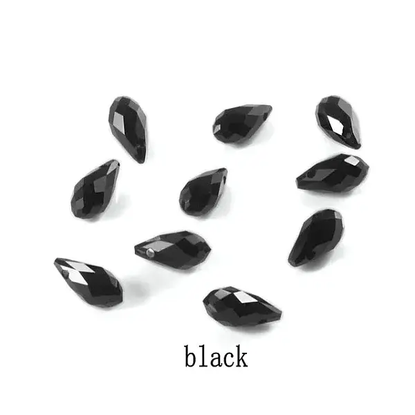 72Pcs Transparent Eletroplate Glass Charms