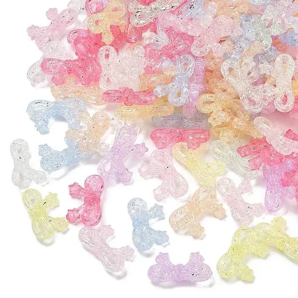 Transparent Crackle Acrylic Beads