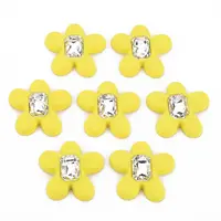 Rubberized Style Acrylic Rhinestone Cabochons