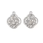 Brass Charms with Clear Glass