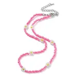 Glass Flower Beaded Necklace