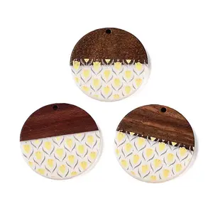 Printed Resin & Wood Pendants