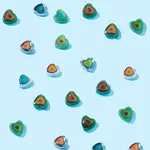 16Pcs 4 Colors Two Tone Glass Mood Beads