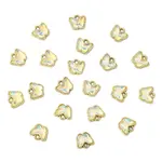 20Pcs Rack Plating Alloy Glass Charms