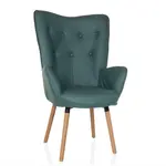 MID.YOU KŘESLO UŠÁK, textil, mátově zelená