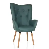 MID.YOU KŘESLO UŠÁK, textil, mátově zelená