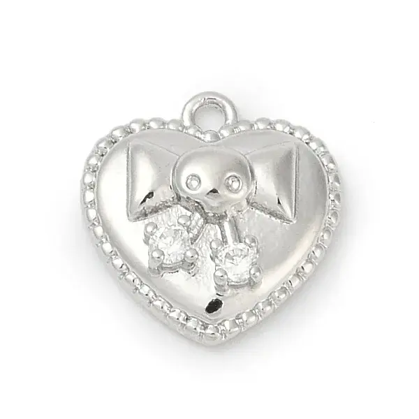 Brass Micro Pave Cubic Zirconia Pendants