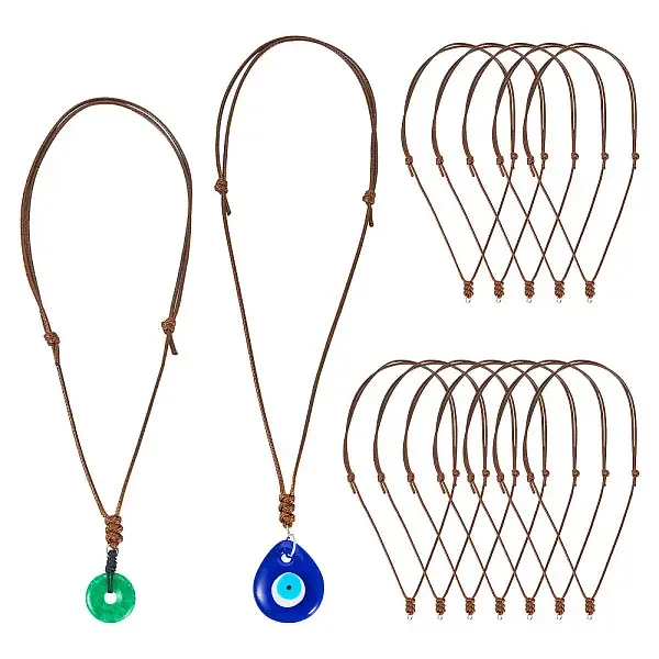 Eco-Friendly Korean Waxed Polyester Braided Adjustable Necklace Makings