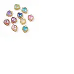 10Pcs Heart K9 Glass Charms