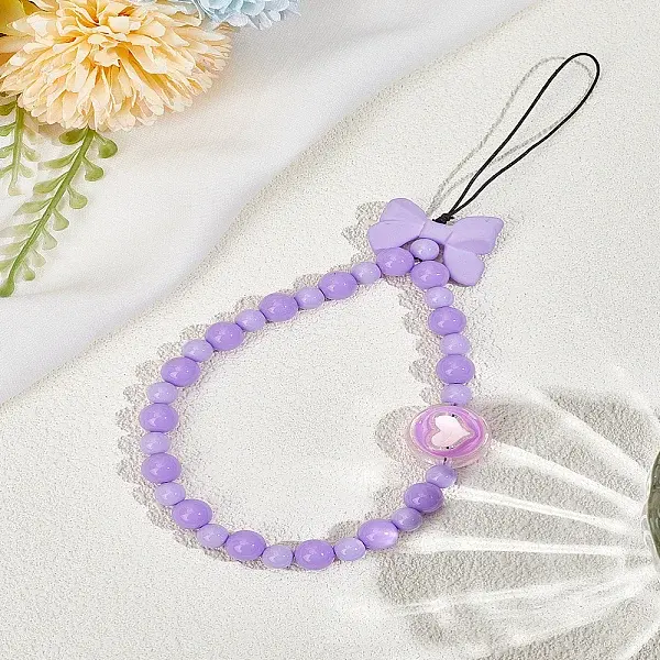 1Pc Acrylic Nylon Rope Mobile Straps