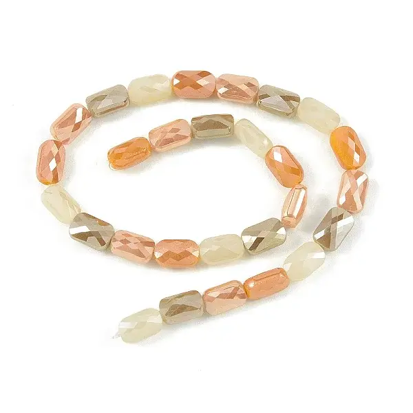 2 Strands Electroplate Glass Beads Strands