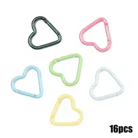 16Pcs Spray Painted Alloy Spring Gate Rings