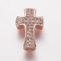 Brass Cubic Zirconia Beads