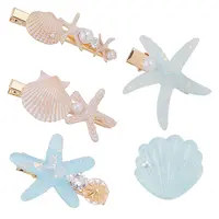 Starfish & Shell Shape Resin Alligator Hair Clips