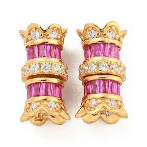 925 Sterling Silver Micro Pave Cubic Zirconia Screw Clasps