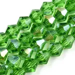 Transparent Electroplate Glass Beads Strands