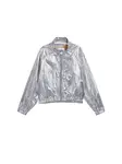 Desigual Prechodná bunda  strieborná