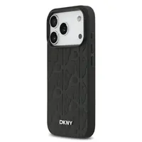 Zadní kryt DKNY PU Leather Grid Pattern Magsafe pro Apple iPhone 17 Pro, black