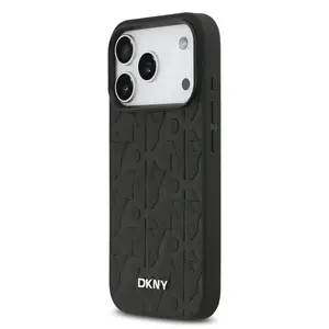 Zadní kryt DKNY PU Leather Grid Pattern Magsafe pro Apple iPhone 17 Pro, black