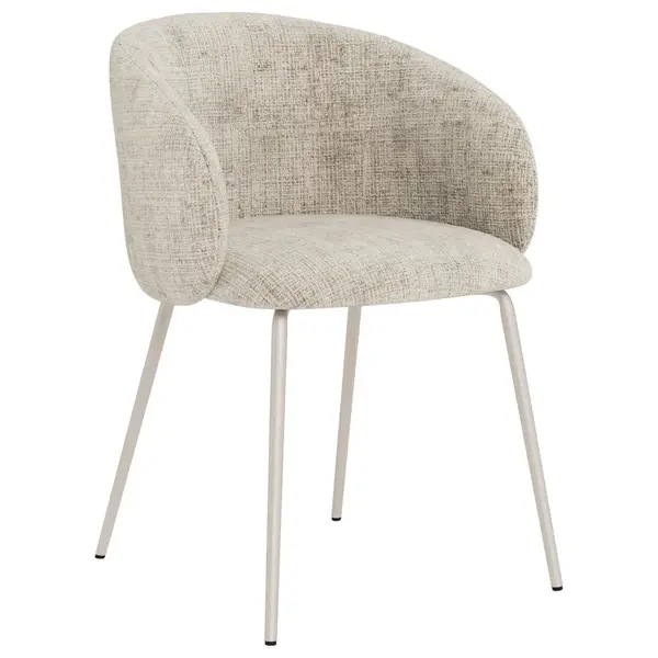 MID.YOU ŽIDLE S PODRUČKAMI, ocel, plochá tkanina, béžová