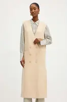 Vlněná vesta Patrizia Pepe béžová barva, 8O0144 A361