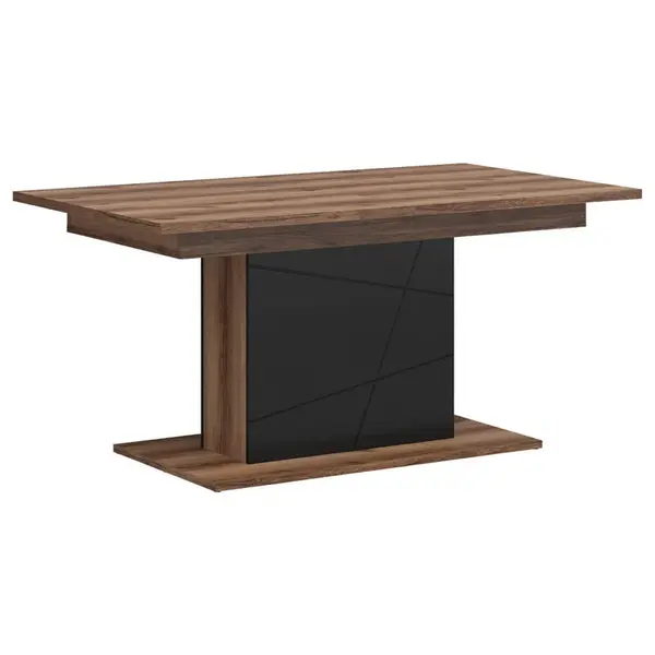 JÍDELNÍ STŮL, černá, barvy dubu, 160/90/76 cm
