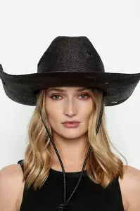 RUSLAN BAGINSKIY  Klobúk   Cowboy Hat with Leather Trim