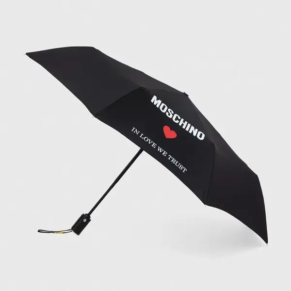 Deštník Moschino černá barva, 8956 OPENCLOSEA