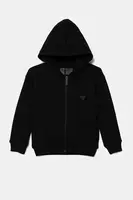 Dětská mikina Guess černá barva, hladká