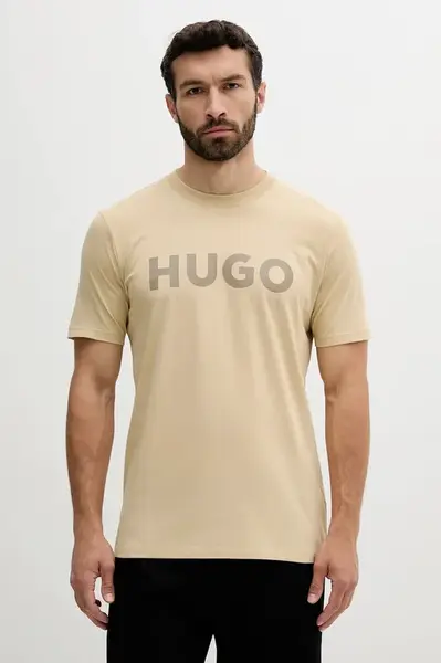 Bavlněné tričko HUGO Dulivio