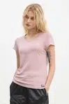 Bavlněné tričko G-Star Raw dámské, růžová barva, D24533-4107