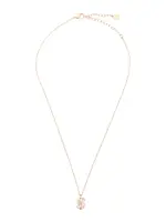 Swarovski Retiazka  ružové zlato / priehľadná