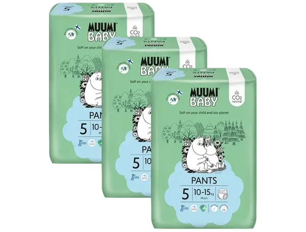 Muumi Baby Pants 5 10–15 kg eko kalhotky 114 ks