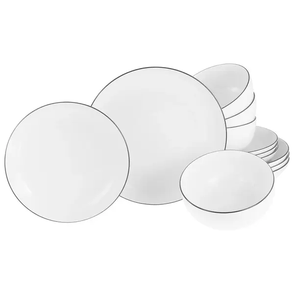 Creatable JÍDELNÍ SOUPRAVA Allround Black Line 12dílné