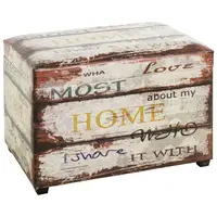 TRUHLOVÁ LAVICE, textil, kompozitní dřevo, 58/42/39 cm