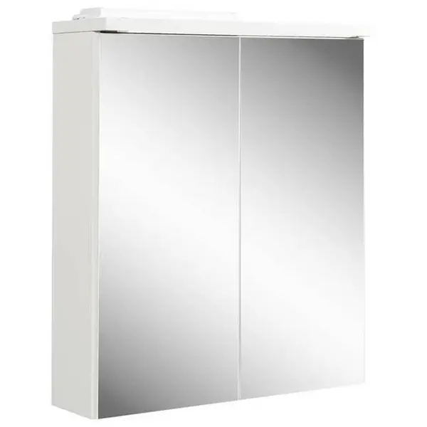 Livetastic ZRCADLOVÁ SKŘÍŇKA, vysoce lesklá bílá, bílá, 60/68/20 cm