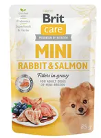 Brit Care Dog kapsička Mini Rabbit & Salmon fillets in gravy 85 g | Kapsička pro psy