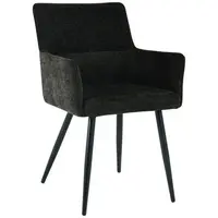 MID.YOU ŽIDLE S PODRUČKAMI, železo, vzhled lnu, černá