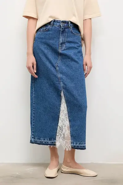 Bavlněná džínová sukně Answear.LAB