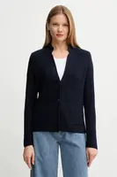 Kardigan s příměsí vlny United Colors of Benetton šedá barva, 1235D6934