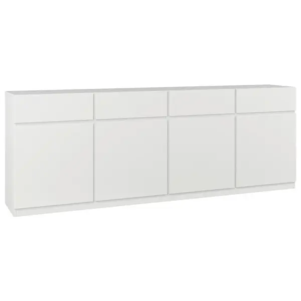 MID.YOU ŠIROKÁ KOMODA, bílá, 224,8/82,4/40 cm