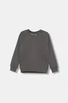 Dětská bavlněná mikina Calvin Klein Jeans šedá barva, s potiskem, IB0IB02599