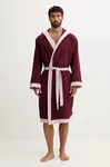 Bavlněný župan United Colors of Benetton vínová barva, 6ORD2801R