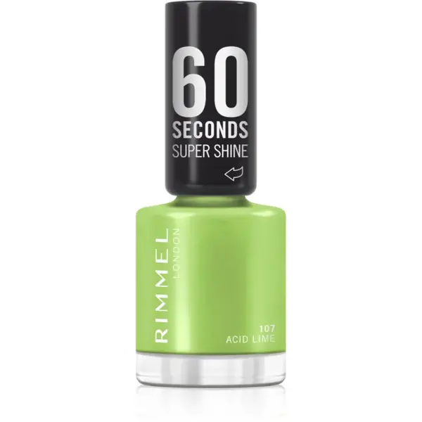 Rimmel 60 Seconds Super Shine lak na nehty odstín 107 Acid Lime 8 ml