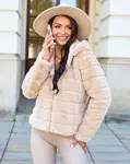 Resti Beige women's imitation fur jacket